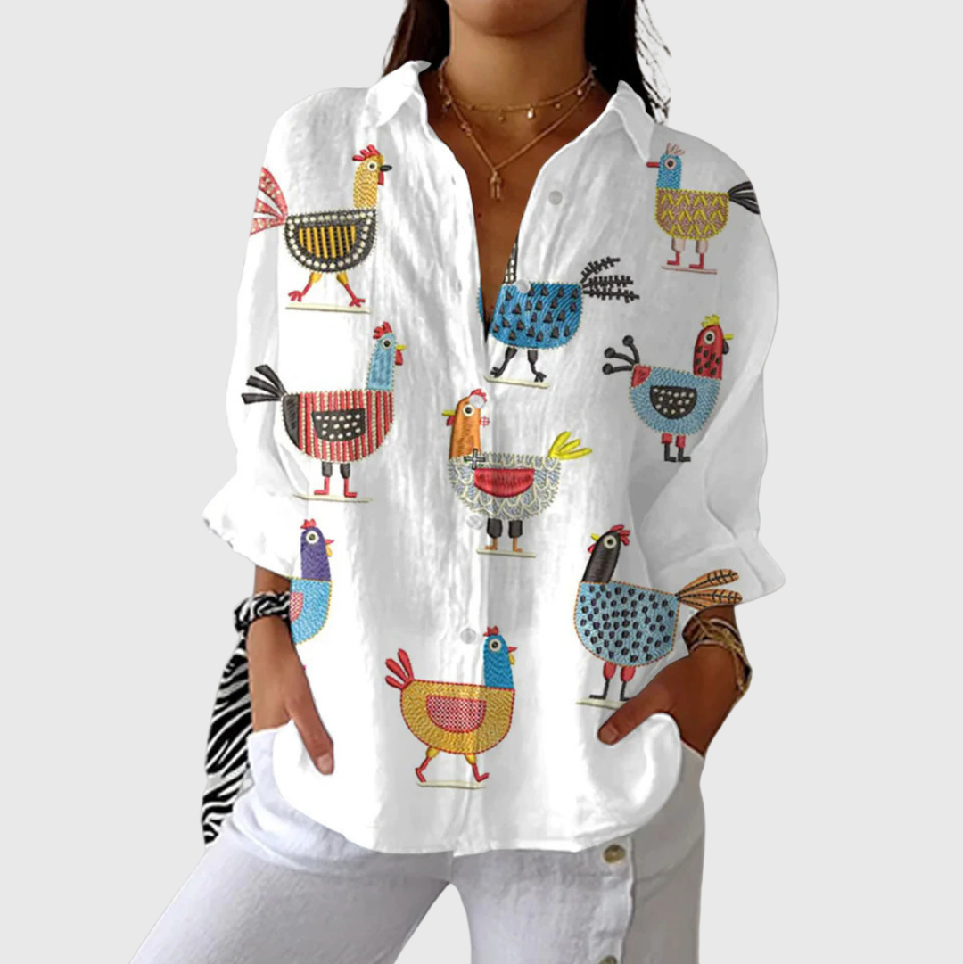 Light and Colorful Printed Blouse