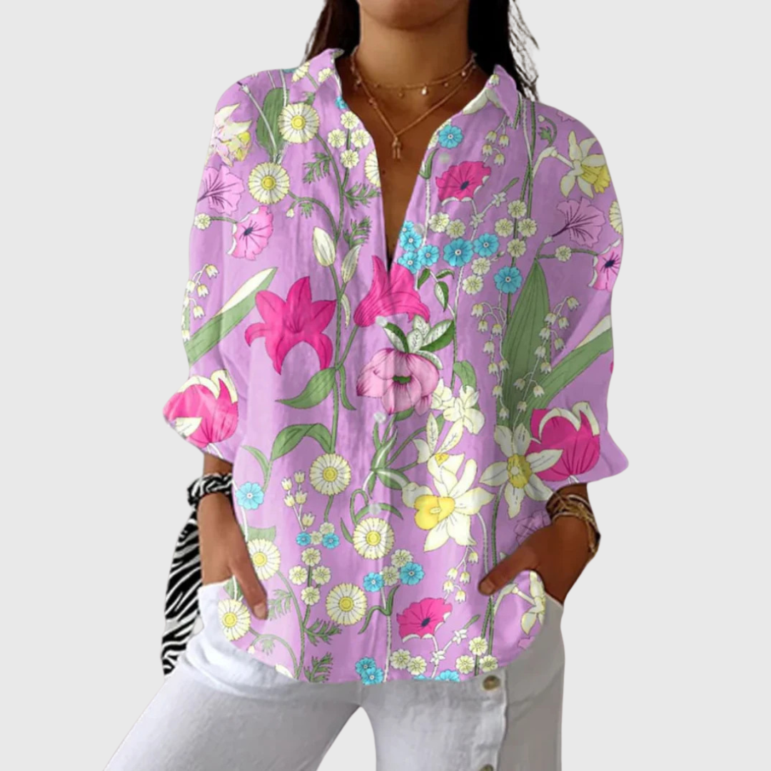 Lightweight and Colorful Printed Blouse