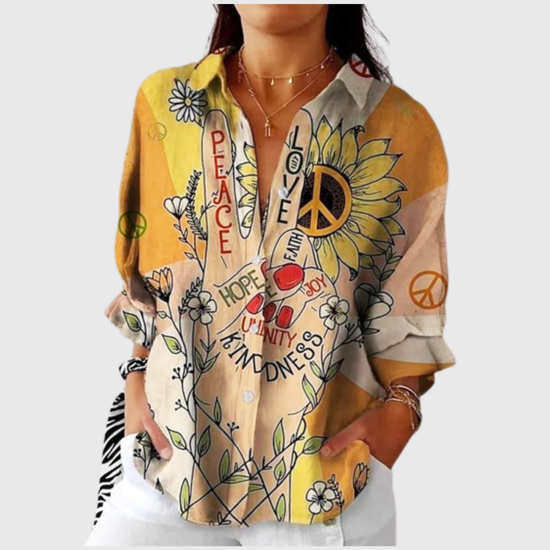 Lightweight and Colorful Printed Blouse