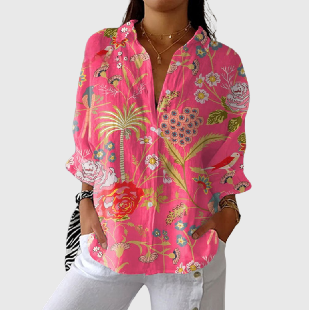 Lightweight and Colorful Printed Blouse
