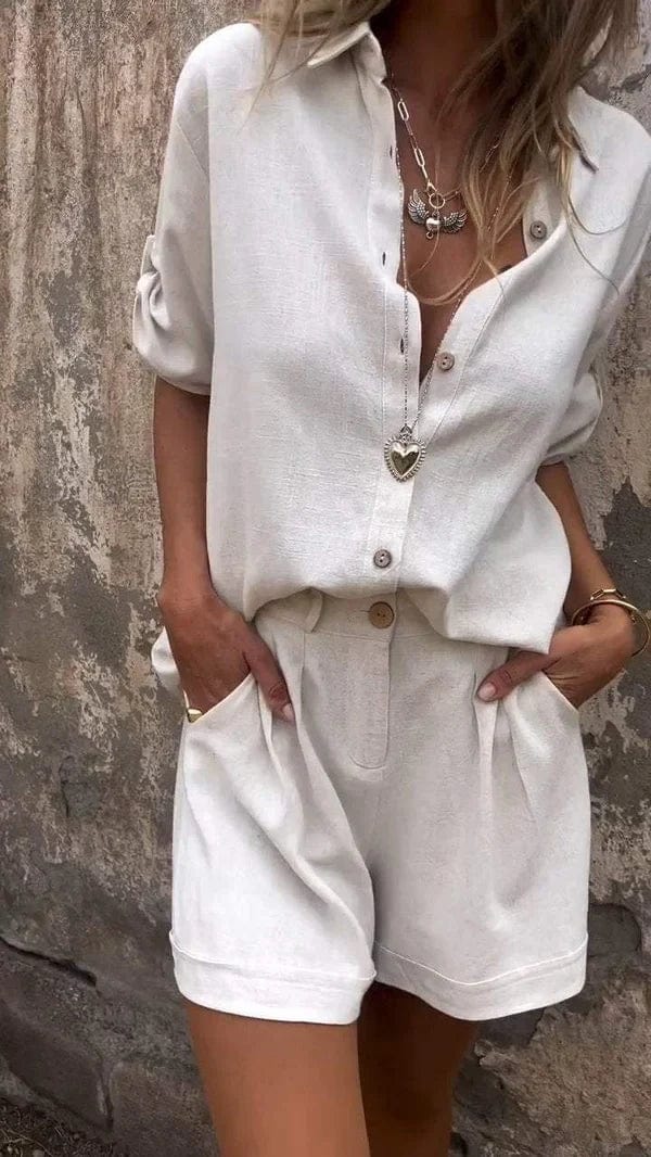 Melda - Airy Buttoned Set
