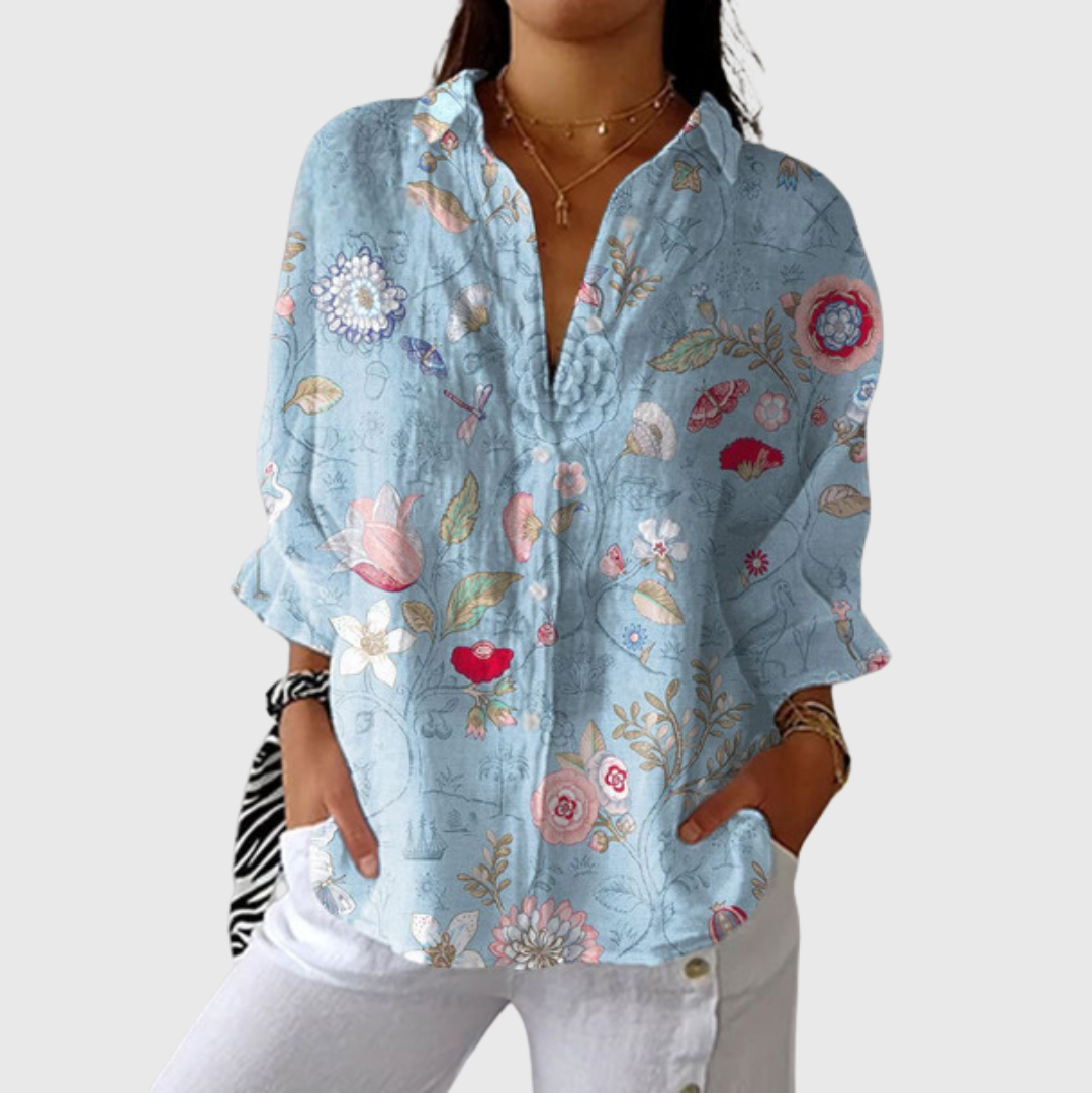 Lightweight and Colorful Printed Blouse
