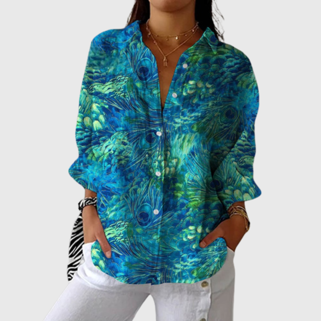 Lightweight and Colorful Printed Blouse