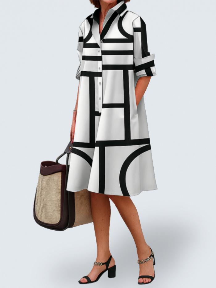 Axis | Chemise Robe avec Imprimé Géométrique