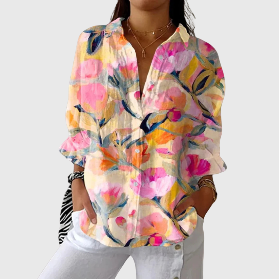 Lightweight and Colorful Printed Blouse