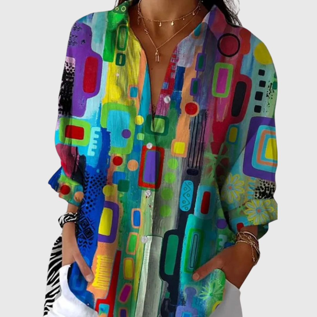 Light and Colorful Printed Blouse