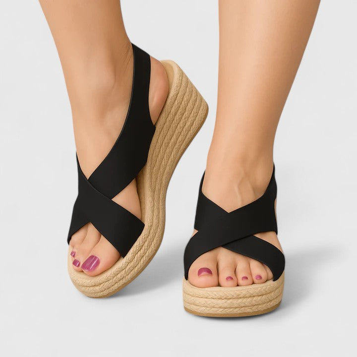 Bellany - Cross Strap Heeled Sandals