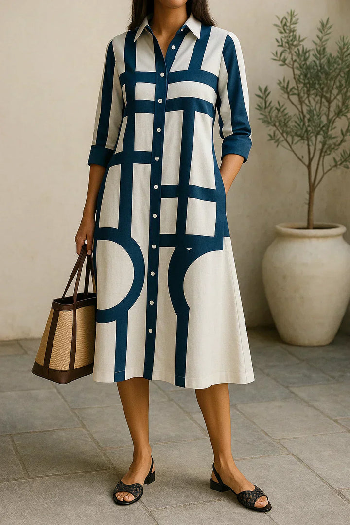 Axis | Chemise Robe avec Imprimé Géométrique