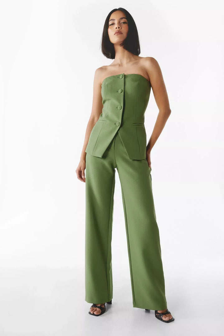 BRIA - Sleeveless Two-Piece Set with Buttons