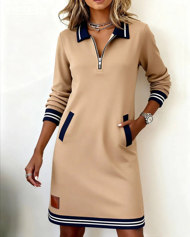 Susan | Chic Long Sleeve Cotton Dress
