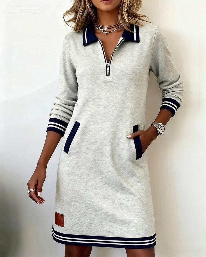 Susan | Chic Long Sleeve Cotton Dress