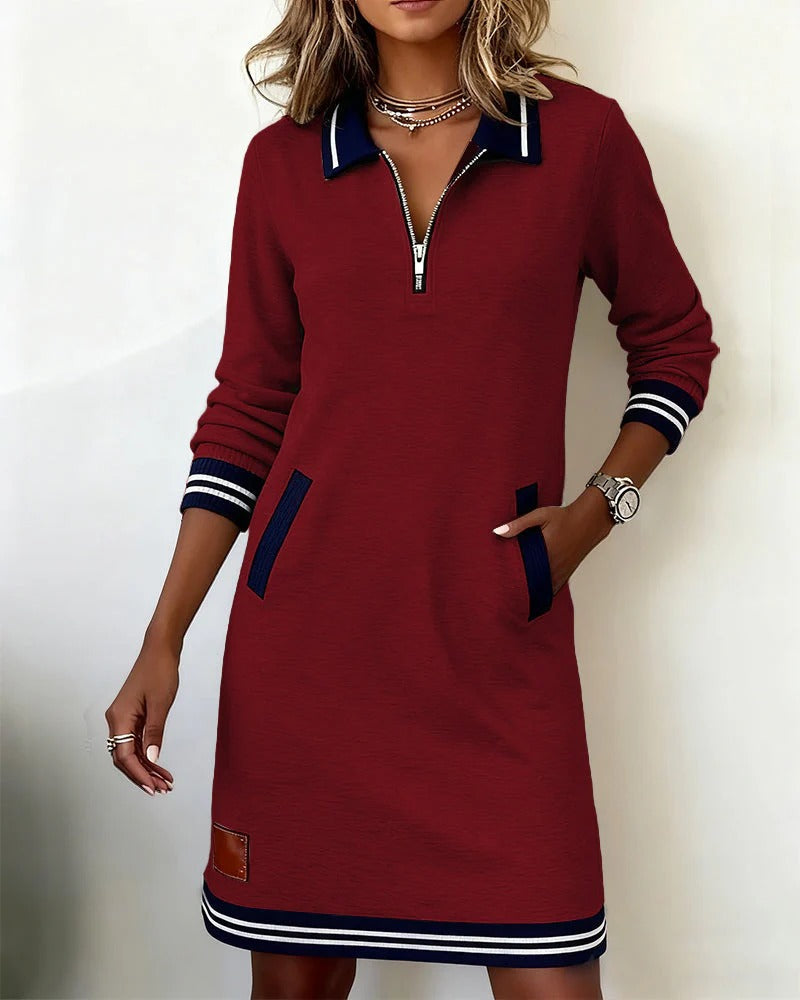 Susan | Chic Long Sleeve Cotton Dress